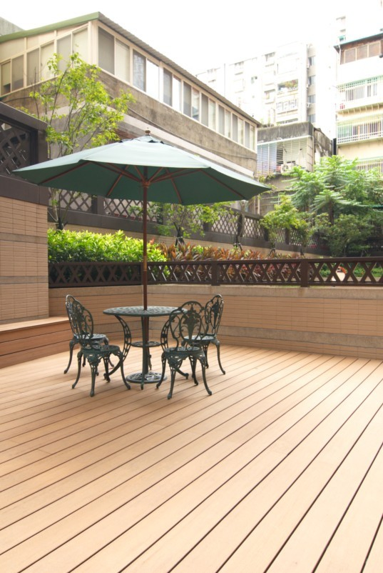 Ocox Outdoor Wood Composite Material Decking Construction No-Gap Design Anti-UV Wood Plastic Composite Decking Timber WPC Decking