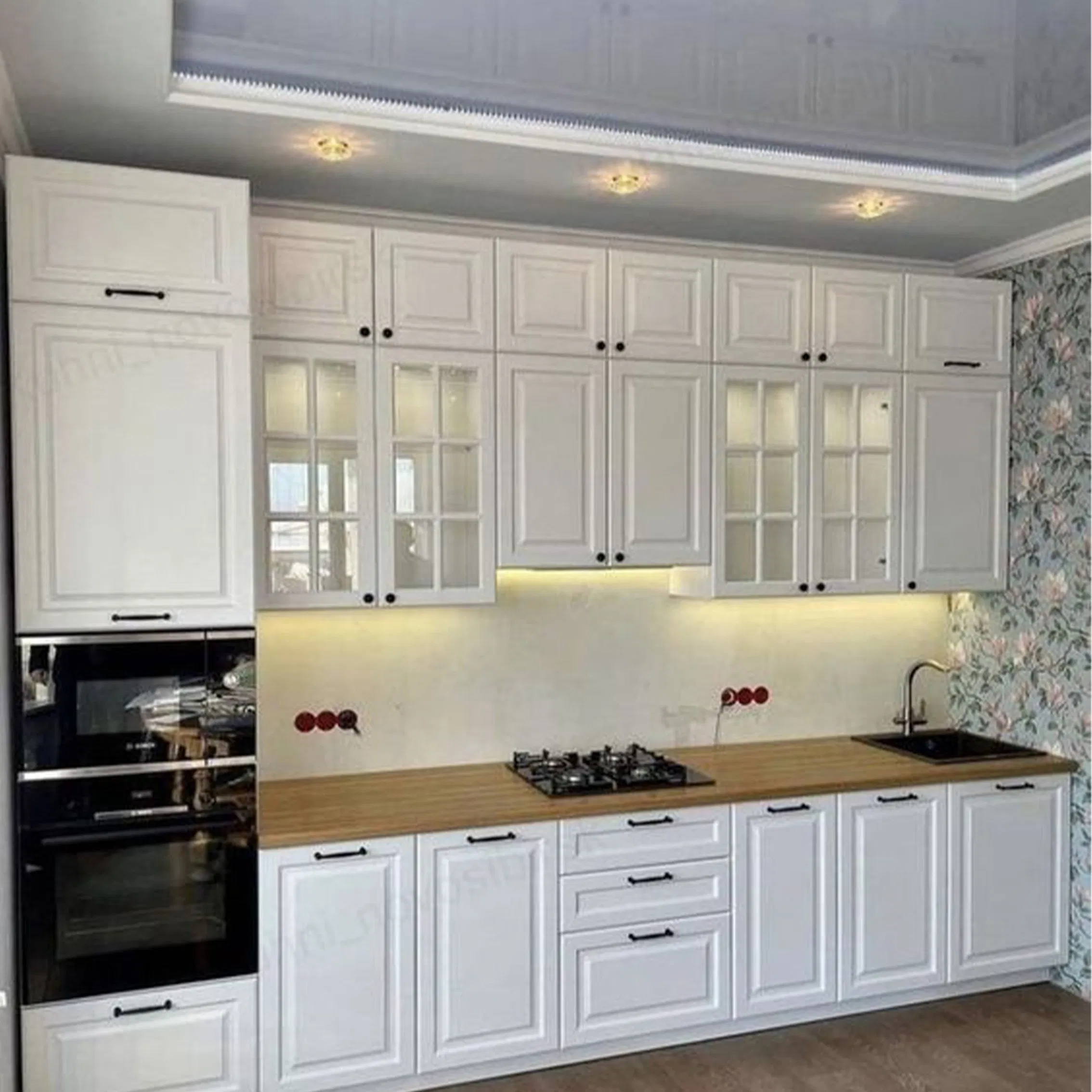 Eco-Friendly Wooden Kitchen Cabinet High Gloss Kitchen Cabinet Full Kitchen Unit