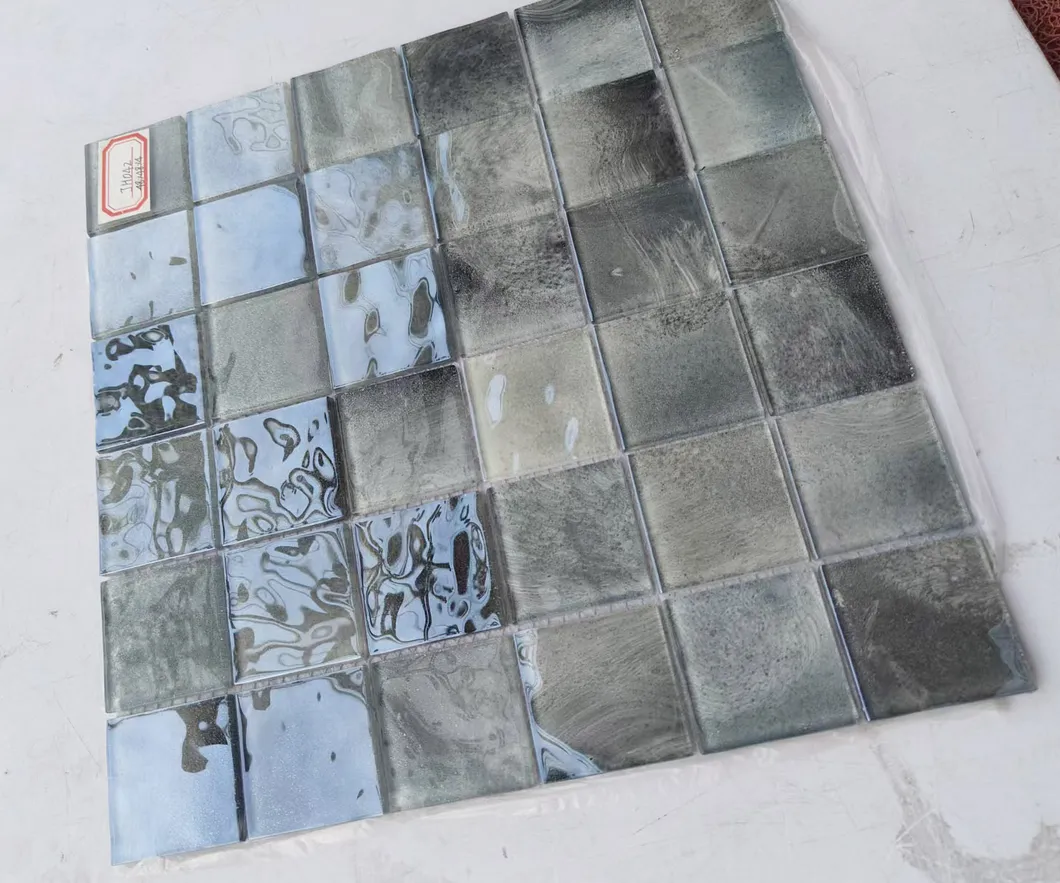 Glass Bathroom Mosaic Pool Glass Grey Tile Outdoor