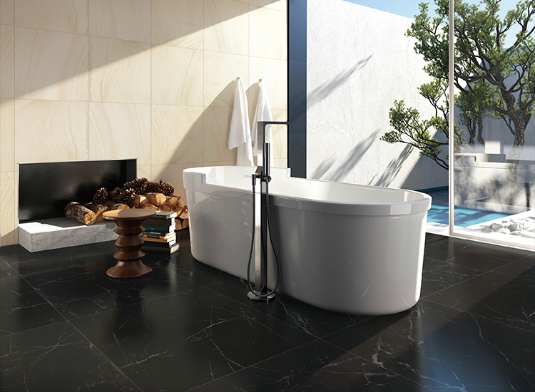 Nero Marquina Mable Black and White Porcelain Floor Walls Tile Kitchen Bathroom Dark Rustic 24X48 Marcopolo Tiles Price Ceramics