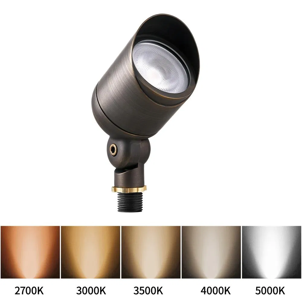 Tunable White Smart Integrated Waterproof IP67 Brass Outdoor Spotlight LED Landscape Lighting