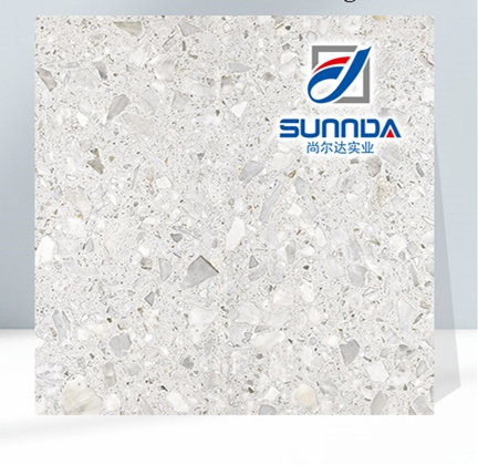 600 or 800 Rustic Cement Interior Tile Porcelain Ceramic Dark Grey Look Terrazzo Slab for Balcony Wall and Floor