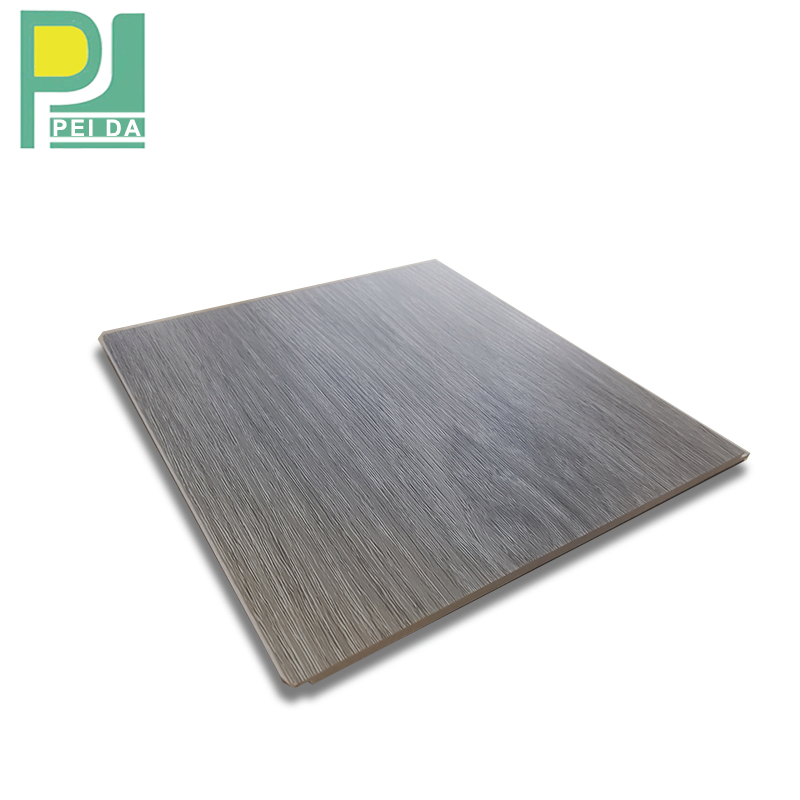 5mm Gray Fire-Resistant Spc Flooring Vinyl Flooring Plank for Apartment