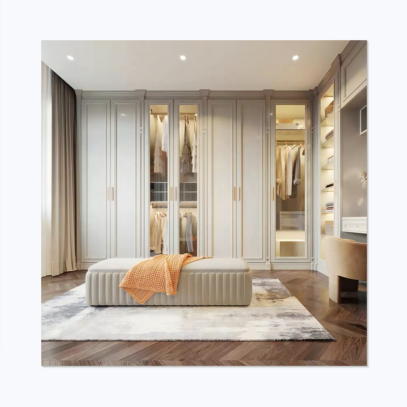 Customized Wardrobe Organizer Storage Closet Wooden Fitted Built Walk in Cupboard Closet