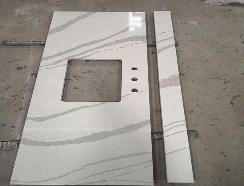 Customized Solid Surface Polished Marble/Quartz/Granite Quartz Kitchen Countertop Vanity Top