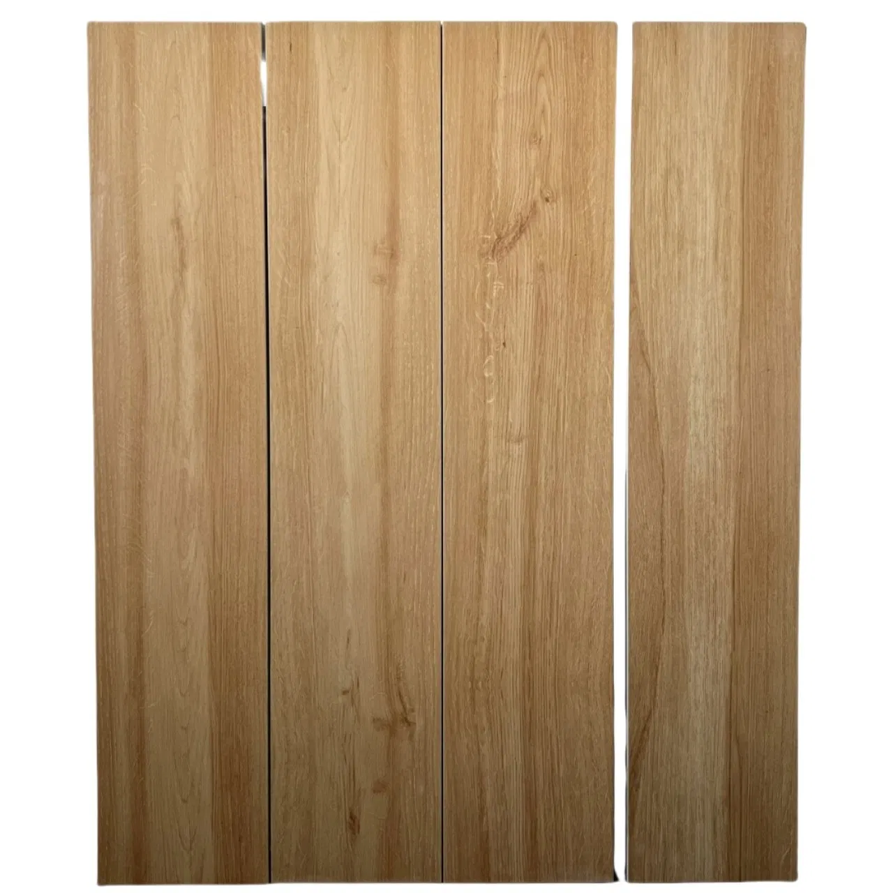 Carved Wood Planks Grained Embossed Matt Ceramic Porcelain Wall Floor Tiles