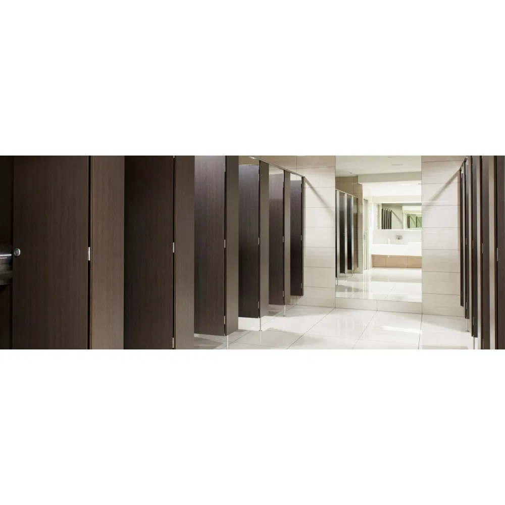 Custom Sizes HPL Laminate Floor Braced Solid Toilet Cubicles Board System for Toilet Partition