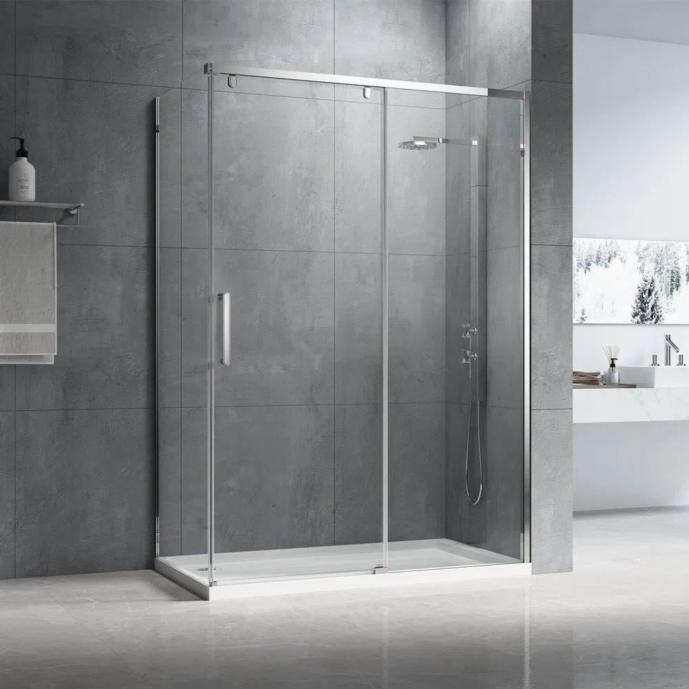 Elegant Frameless Sliding Glass Shower Enclosure for Modern Bathrooms