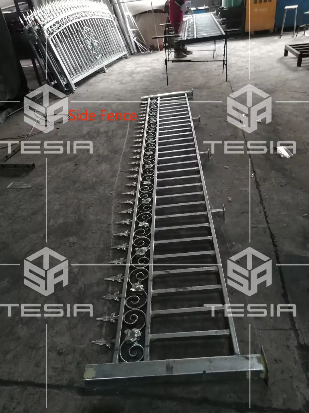 Wrought Iron Fence Metal Railing for Stair Garden Villa