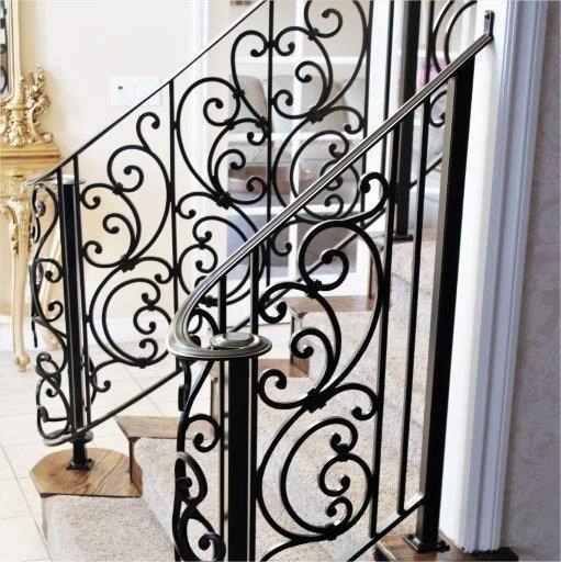 Wrought Iron Railings with Decorative Patterns for Balconies and Stairs Durable and Elegant for Residential Use