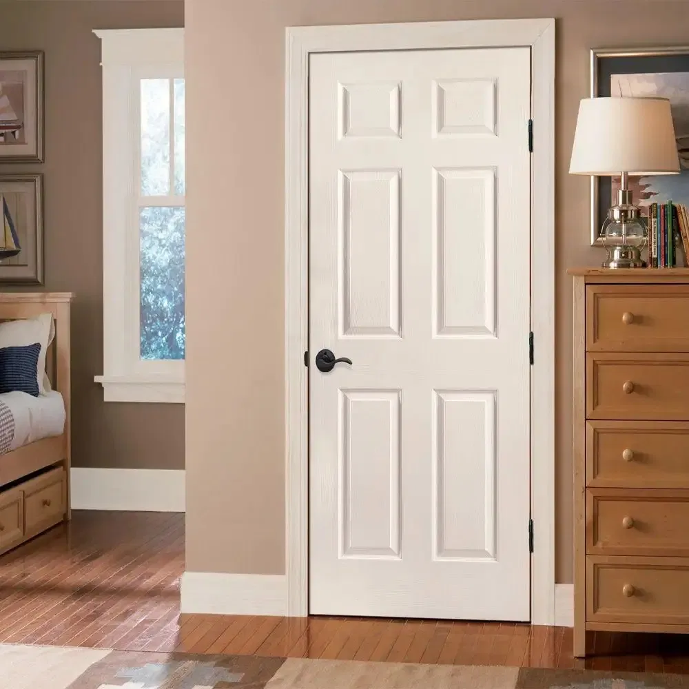 Modern Composite Solid Core Interior Shaker Door Oak Veneer Finished Painting Wooden Flush Door