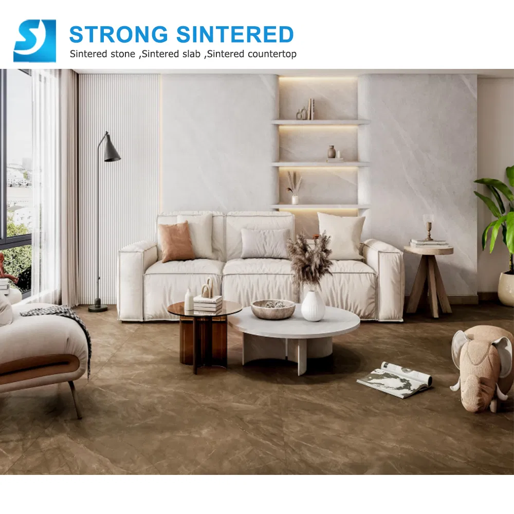 Brown Sintered Stone High Hardness Porcelain Slab Fireplace &amp; Commercial &amp; Coffee Table