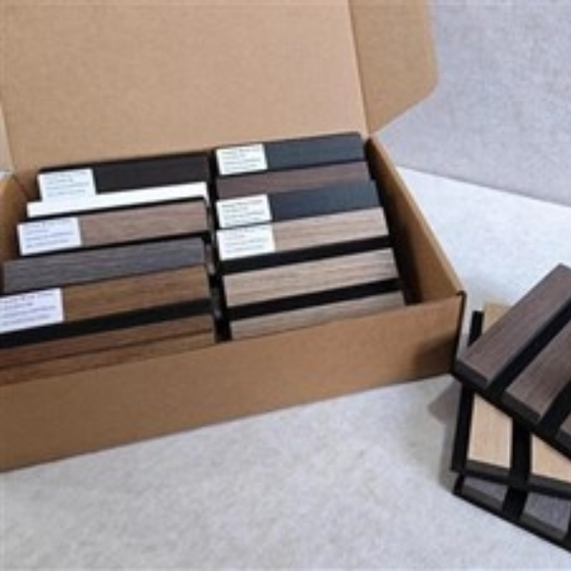 Durable Wood Veneer Covered Slats Acoustic Slat Panels for Soundproofing Wall