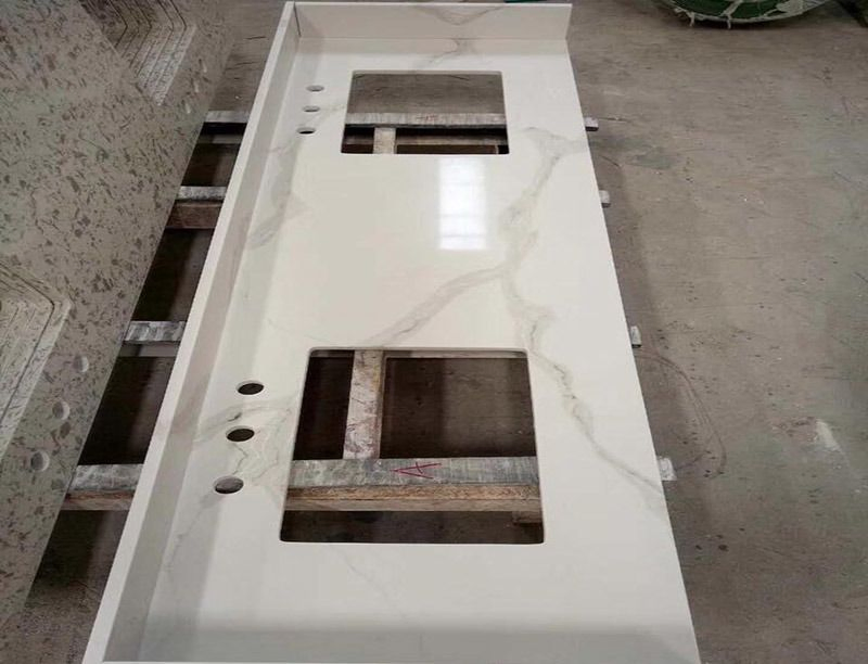 Customized Solid Surface Polished Marble/Quartz/Granite Quartz Kitchen Countertop Vanity Top