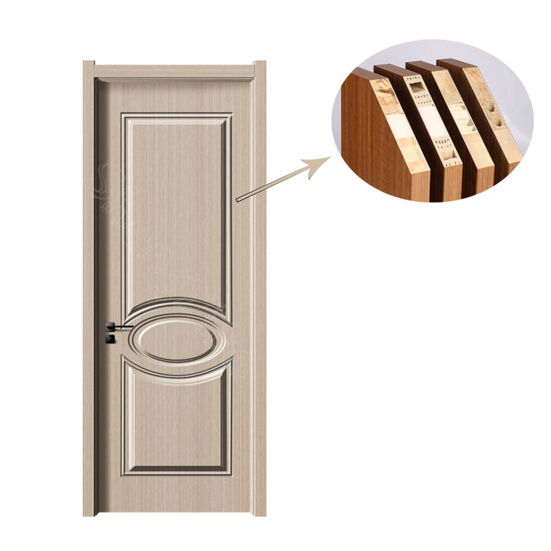 Anti-Termite PVC Polymer Panel Waterproof Interior Solid WPC Wood Composite Door