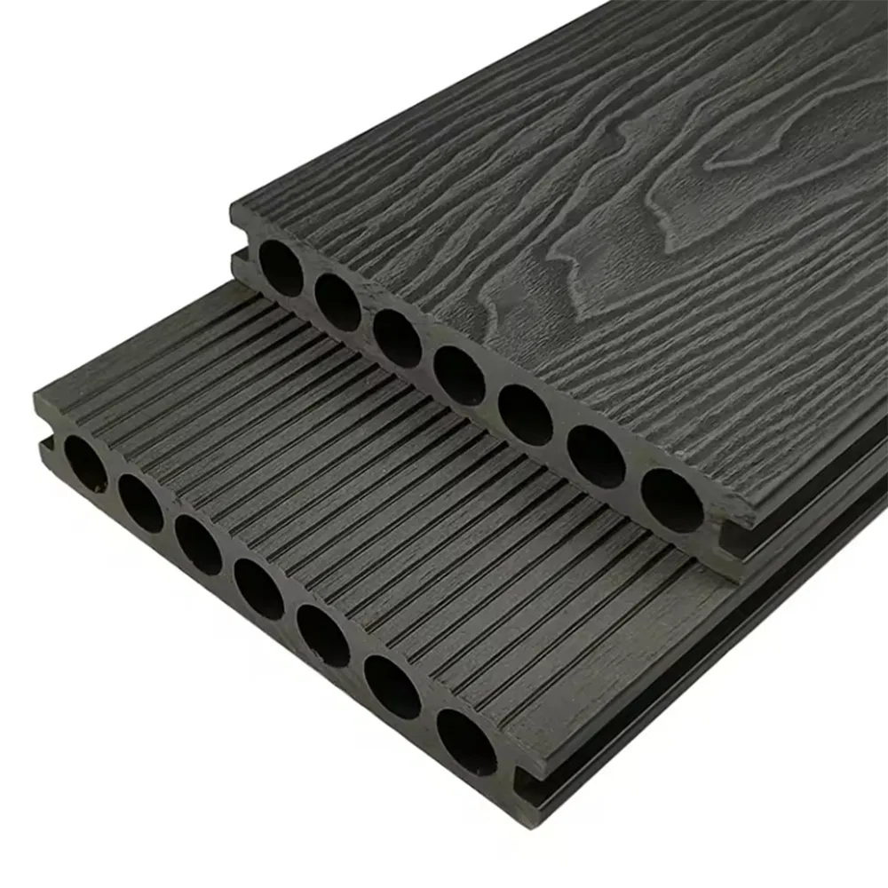 Exterior 3D Embossing Finish Decking Outdoor Flooring WPC Composite Material