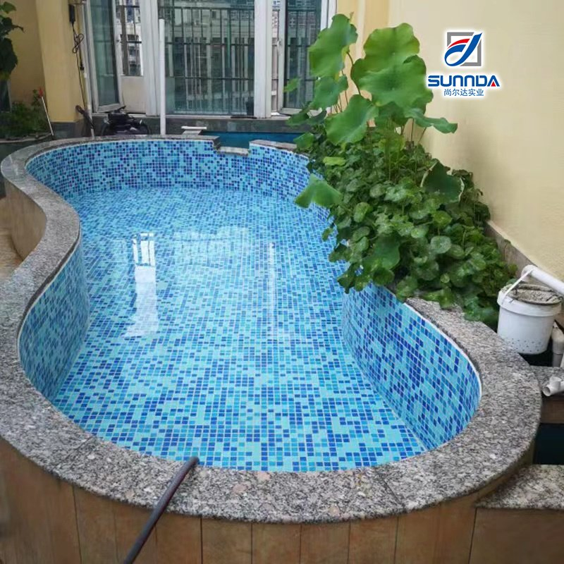 Hot-Selling Blue Glass Mosaic Tile for Swimming Pool