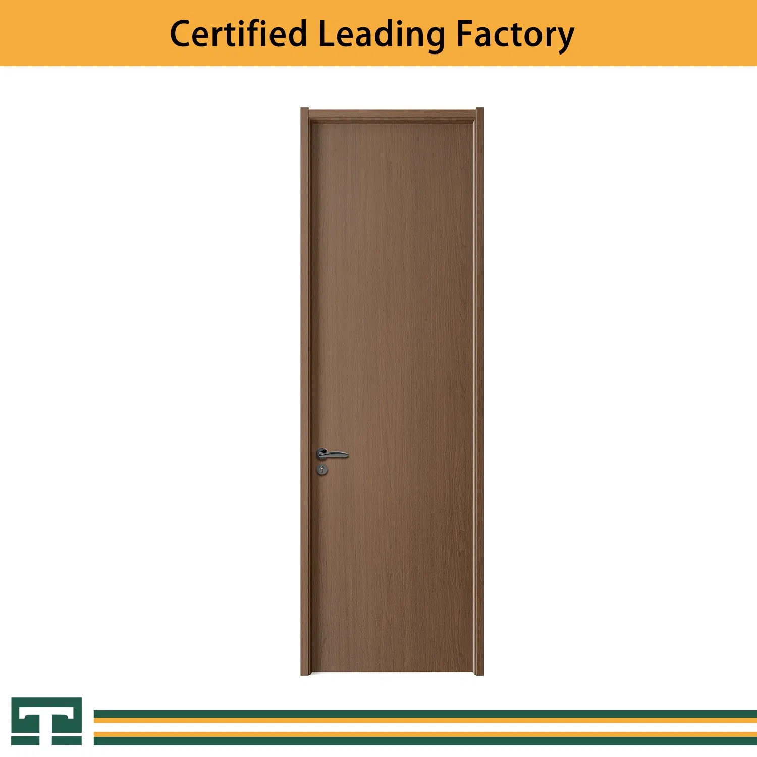 Modern Interior Room Main High Quality Hotel Paint Finished Wooden Solid Wood MDF WPC PVC Soundproof Sliding Double Exterior Carbon Crystal Timber House Door
