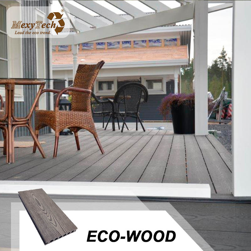 2018 Best Selling Grooved Wood Composite Decking Material