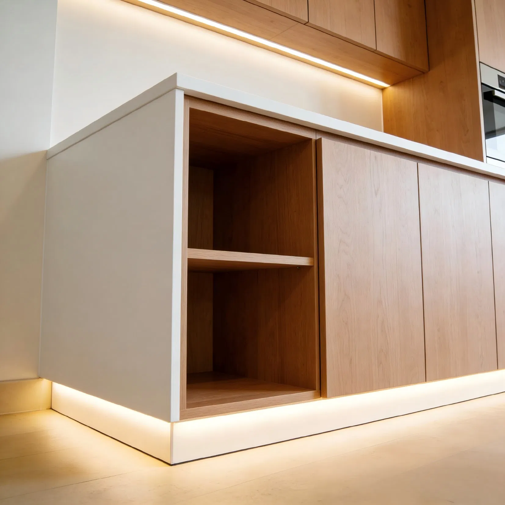 Wholesale Solid Wood Kitchen Cabinet System for Residential and Commercial Use