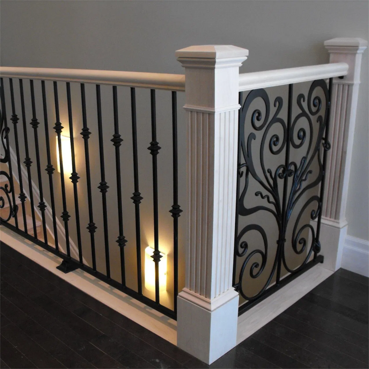 Wrought Iron Railings with Decorative Patterns for Balconies and Stairs Durable and Elegant for Residential Use