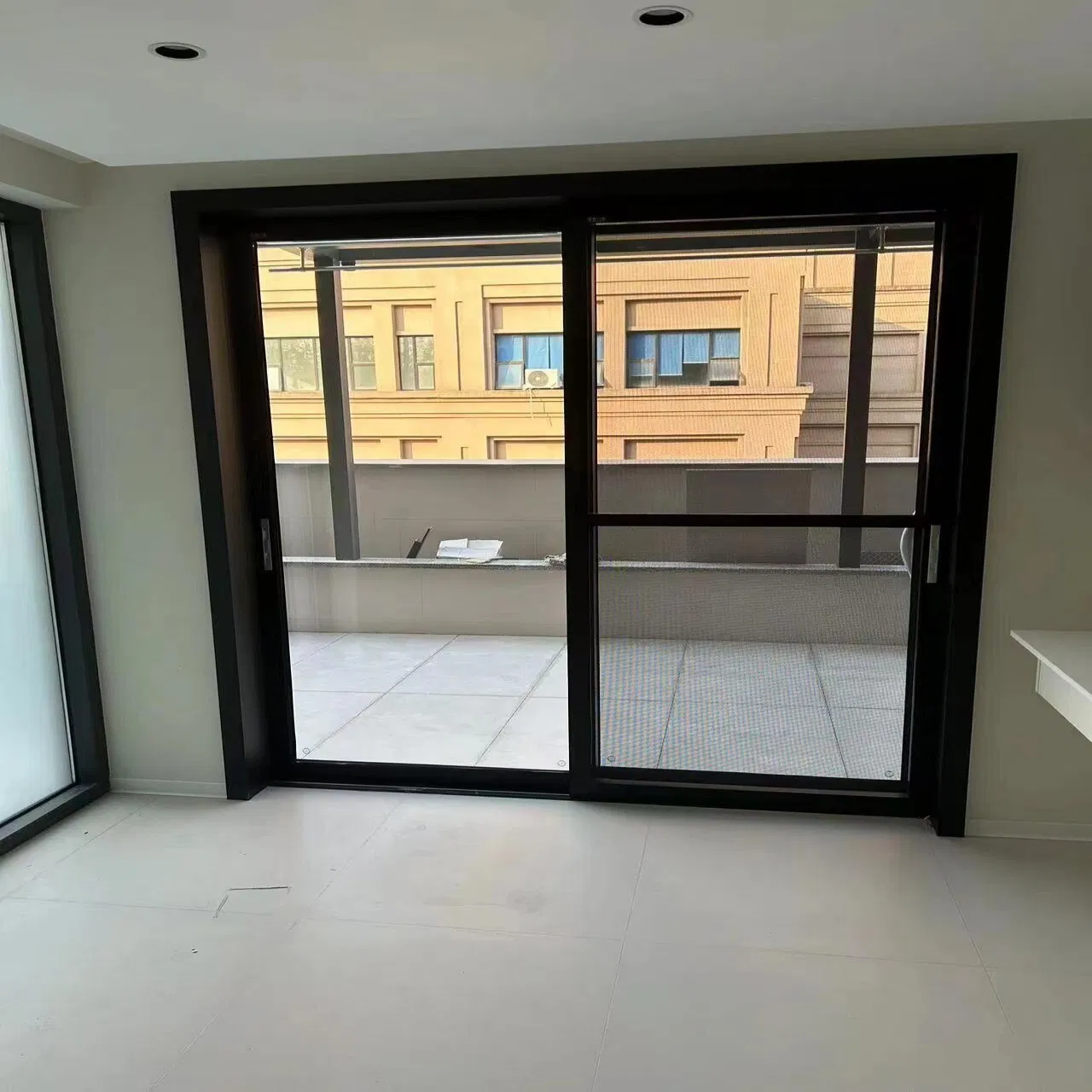 10.China Manufacturers Exterior Conceal Hidden Interior Security Aluminum Aluminium Glass Slide Sliding Patio Door Inside The Wall for French Balcony Glass Door