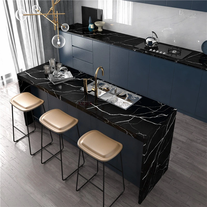 OEM ODM Free Sample Chinese Manufacturer White Marble Look Kitchen Quartz Countertops