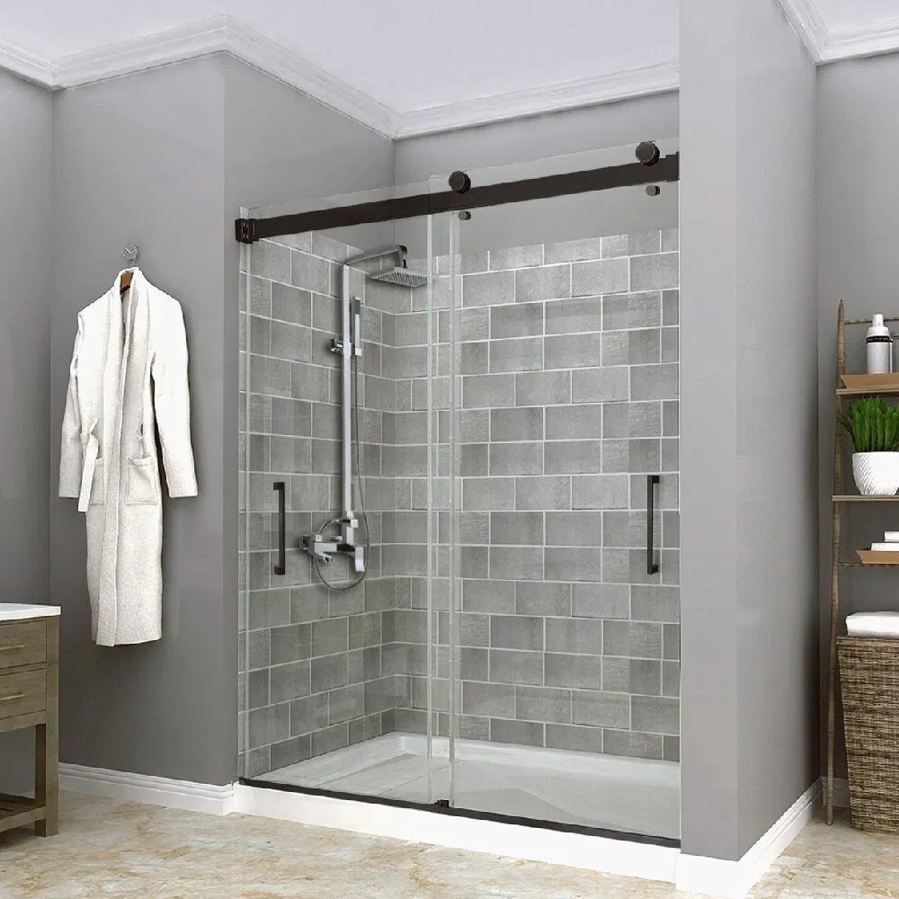Elegant Frameless Sliding Glass Shower Enclosure for Modern Bathrooms