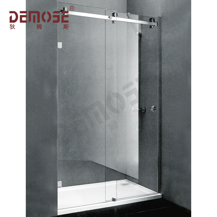 Luxury Modern Bathroom Frameless Glass Shower Enclosure with Sliding Door Stainless Steel