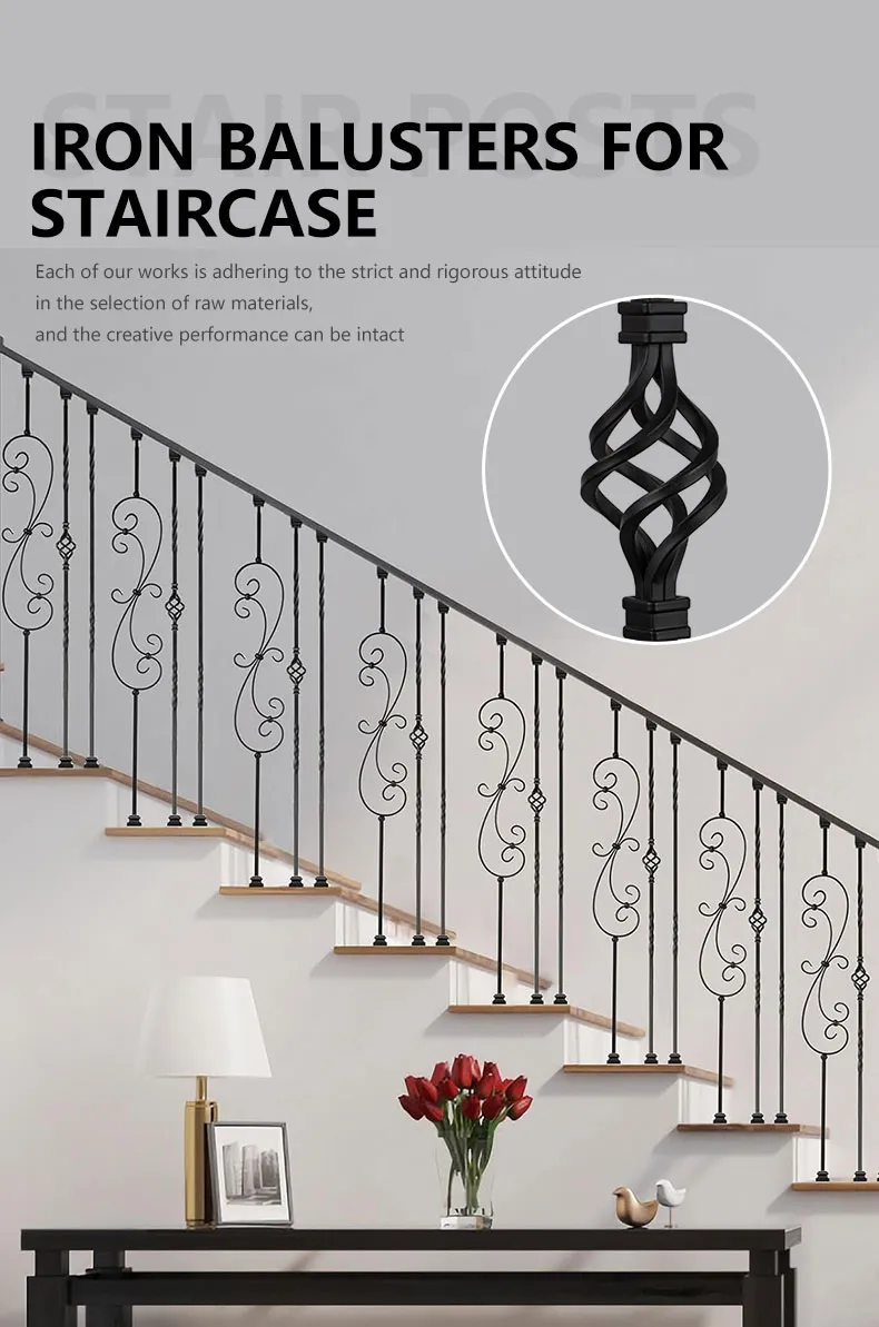Wrought Iron Stair Post