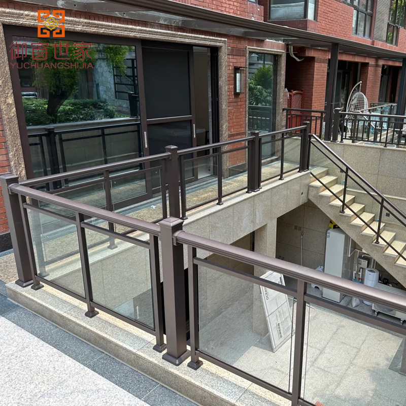 Galvanized Palisade Wrought Iron Stair Staircase Handrail Grillage Aluminum Glass Railing