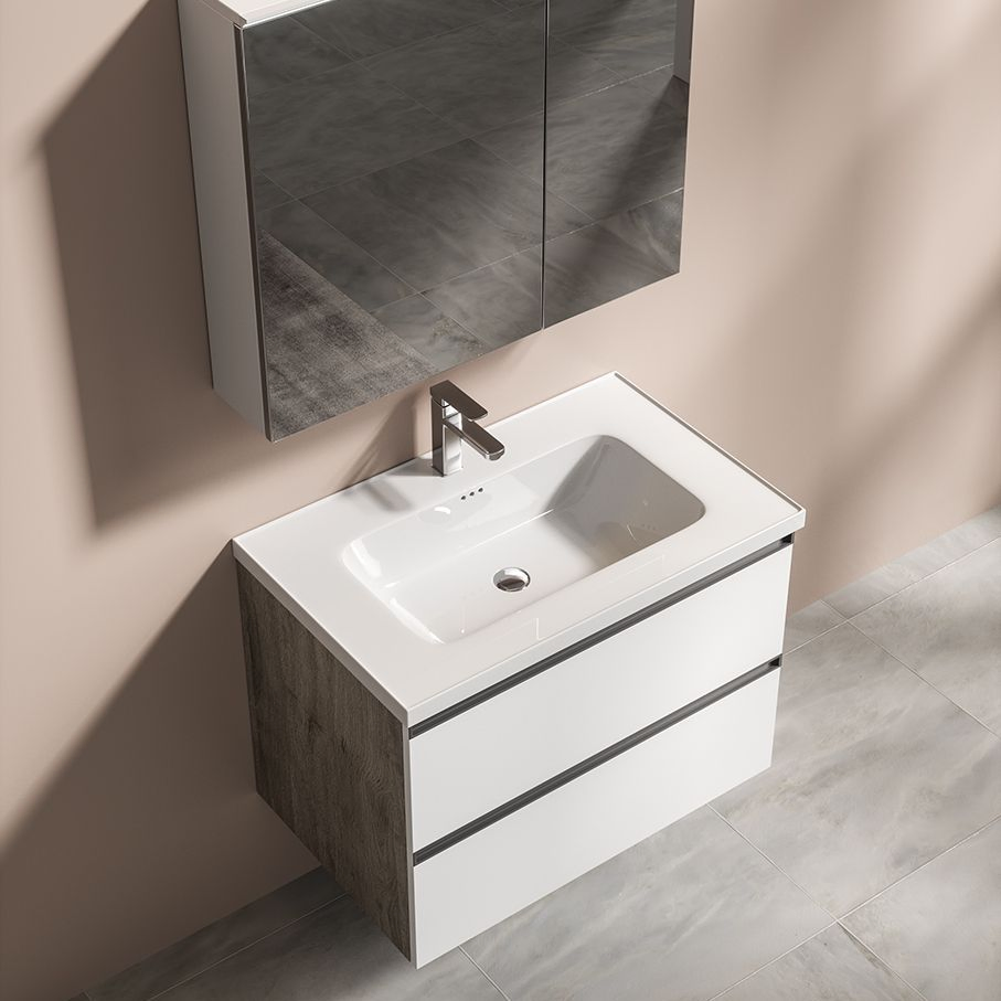 Waterproof All Aluminum Bathroom Vanity Unit Lcx6207A with Mirror Cabinet and Ceramic Sink