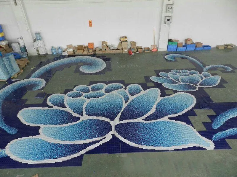 Glass Mosaic Pool Tile Art 3