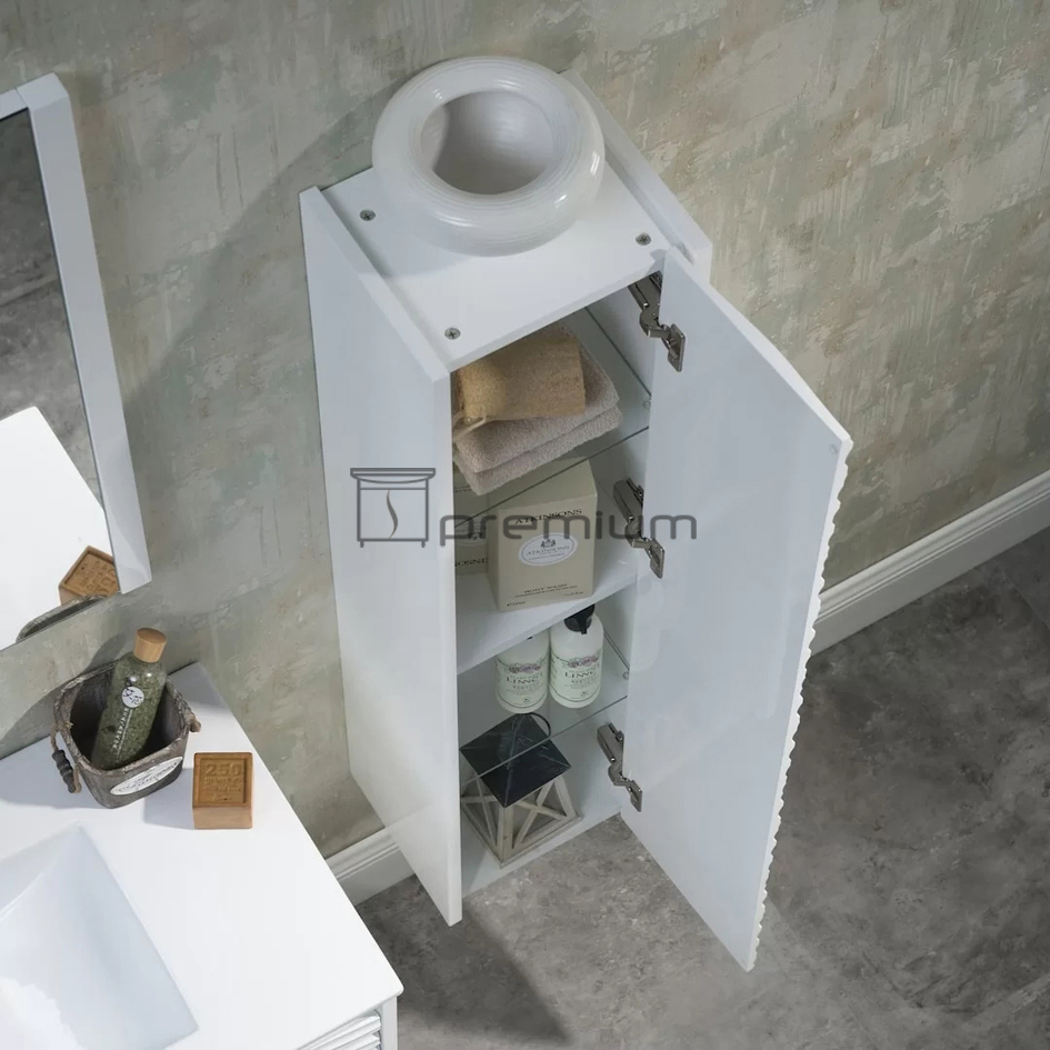 1200mm Width Double Ceramic Sink Wall Mounted Waterproof PVC Furniture Cabinet Bathroom Vanity Unit