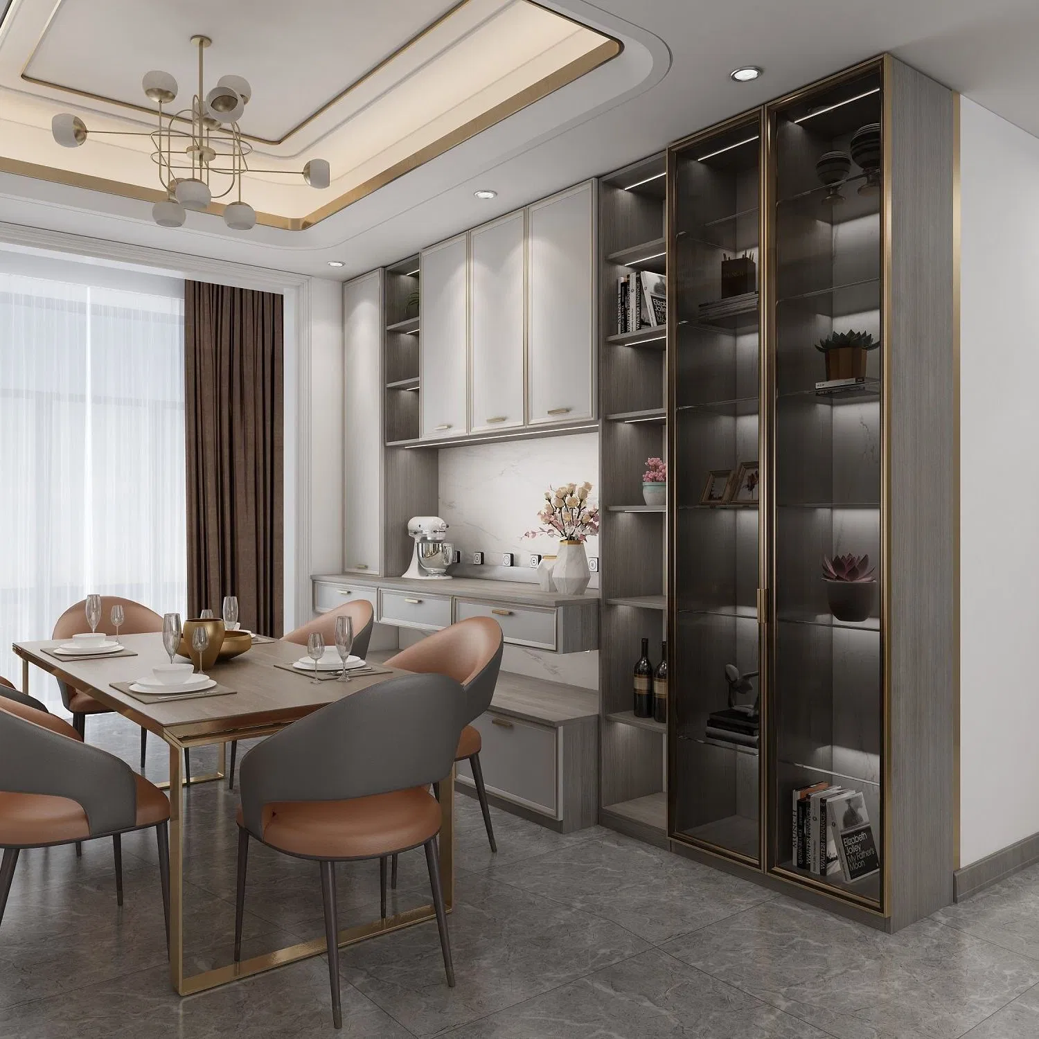 High-End Golden Black Melamine Wood Storage Bedroom Cherry Walk in Closet Armoire Custom Made Wardrobe with Drawers Solid Wood Modern