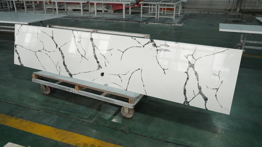 Prefabricated Countertop Quartz Slab Kitchen Tops Table Surface Factory