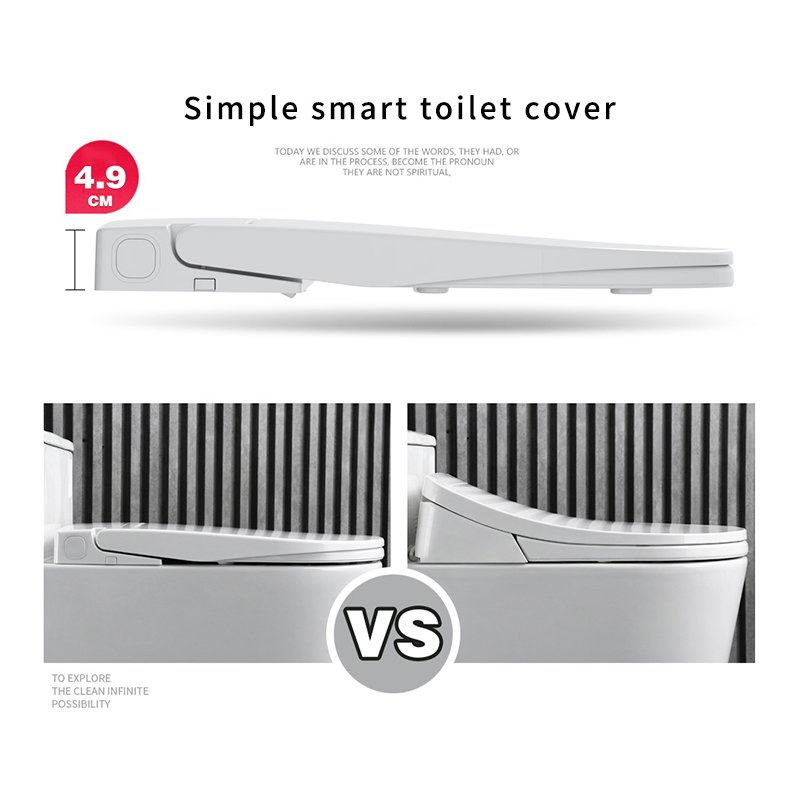 Updated Version V Shape Ultra Slim Smart Toilet Cover Auto Washing Cover Electric Lid Intelligent Heated Bidet Toilet Seat