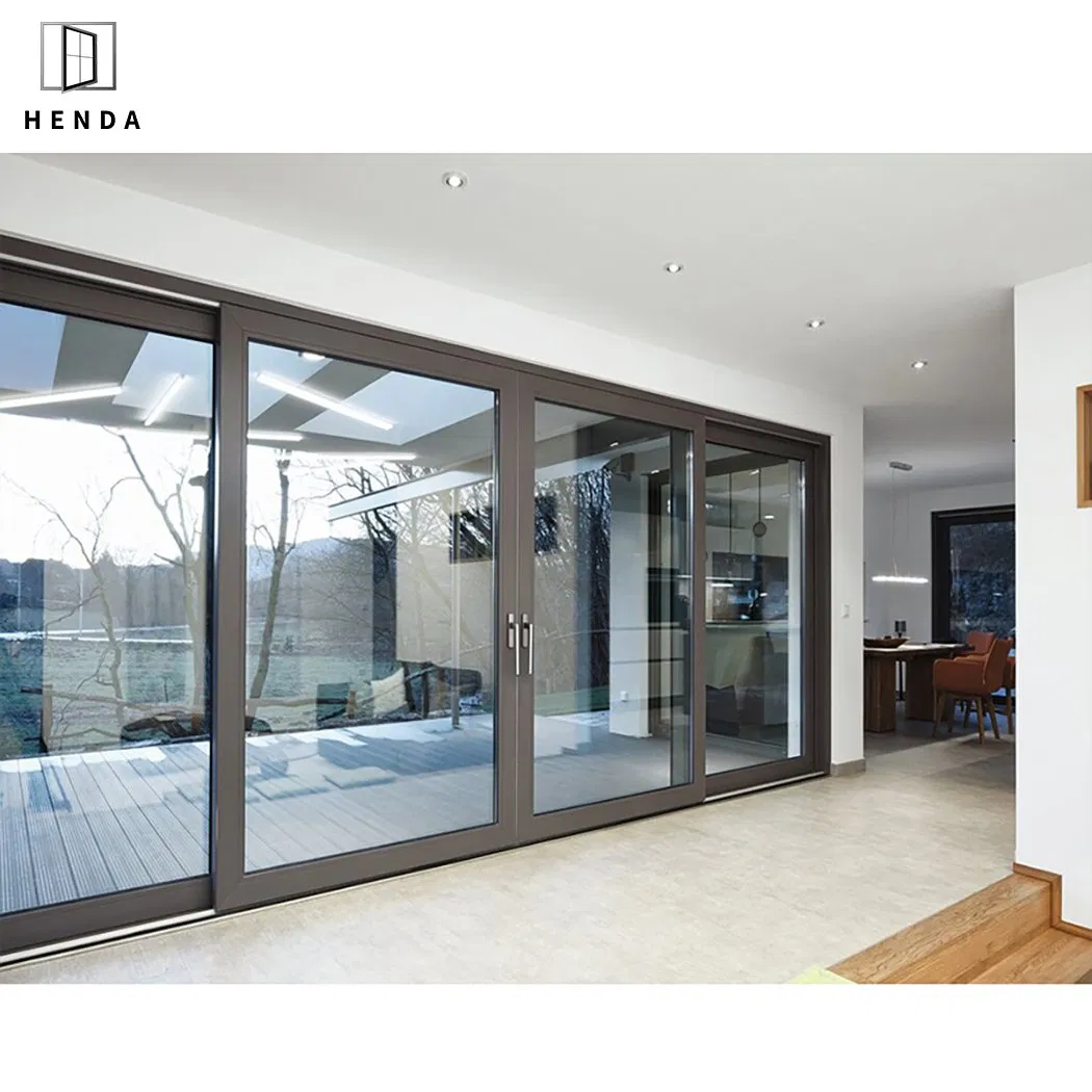 New Exterior/Interior Aluminum Entrance Steel/Security/Metal/Garage/Iron/Accordion Panoramic Pocket Stacking Patio Aluminium Glass Folding Sliding Door