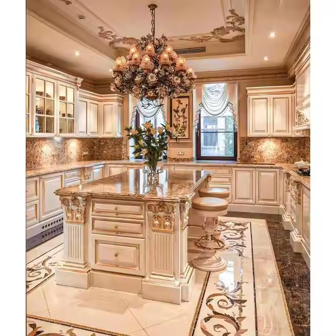 Foshan Kitchen-Pantry-Cabinets Modular Wooden Furniture Kitchen Smart Islands Cabinets Cozinha Units