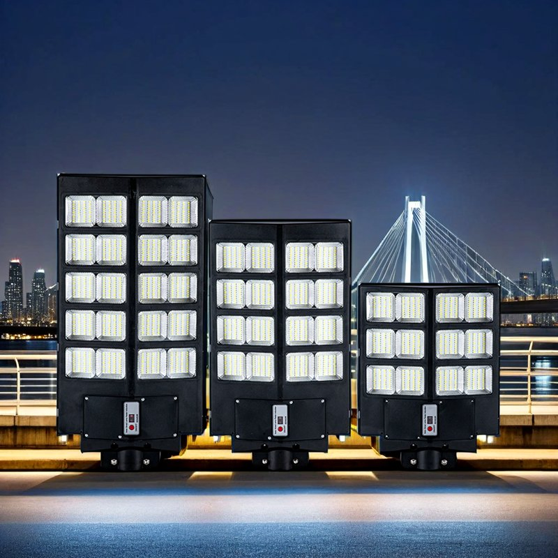 Solar Road Lamp Patio Garden Light Smart Integrated All in One Solar Panel Power LED Street Lighting