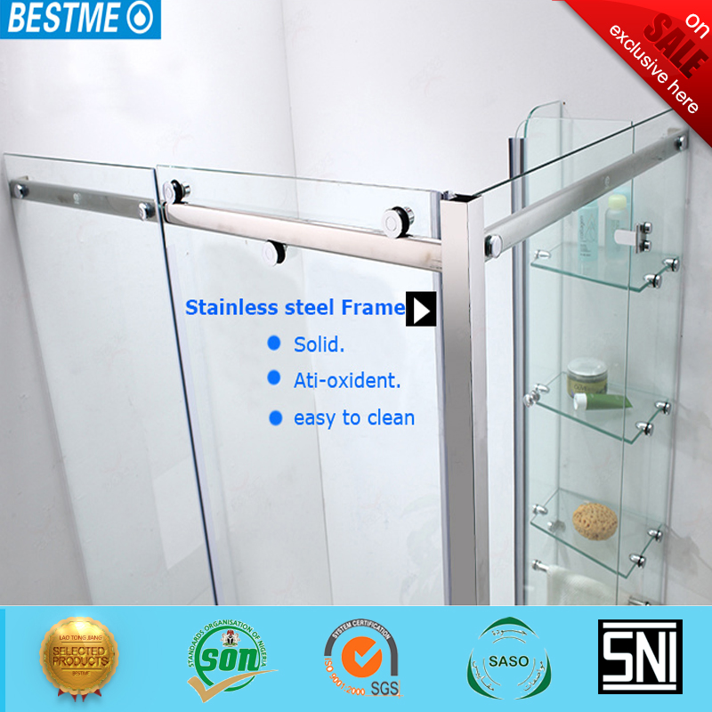 Diamond Shape Frameless Stainless Steel Frame Shower Enclosure Glass (BL-F3501)