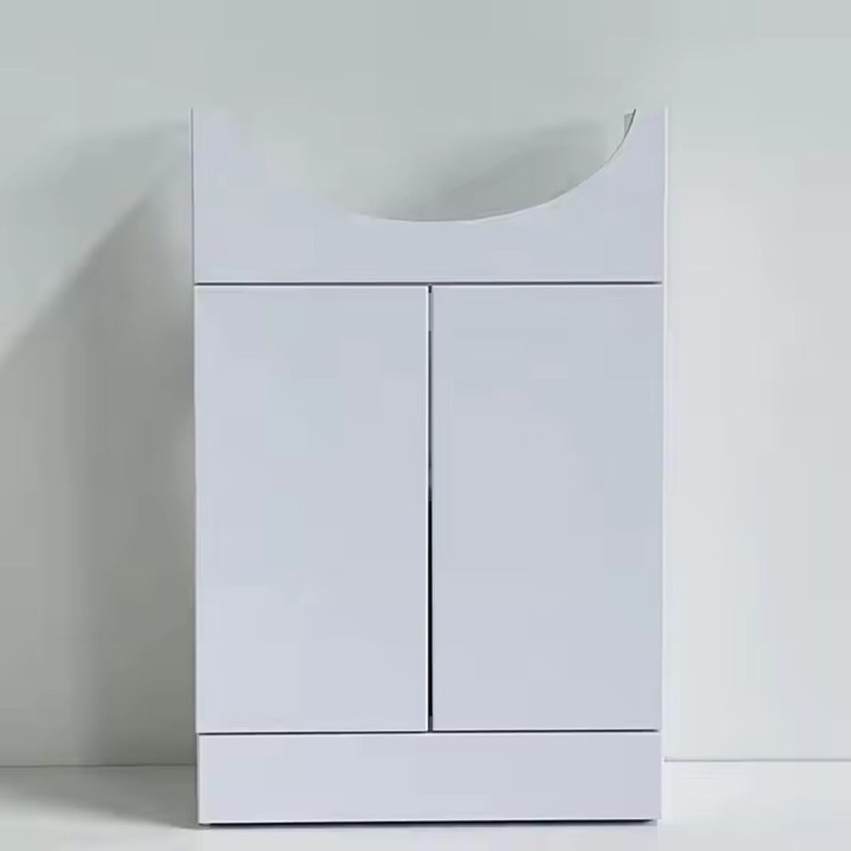 Yj Modern High Quality Floor Standing 2doors and 3drawers Vanity Unit with Round Basin 1050mm Wide - White Bathroom Vanities