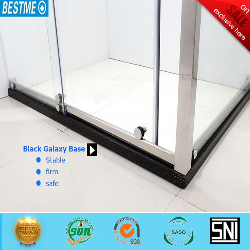 Diamond Shape Frameless Stainless Steel Frame Shower Enclosure Glass (BL-F3501)