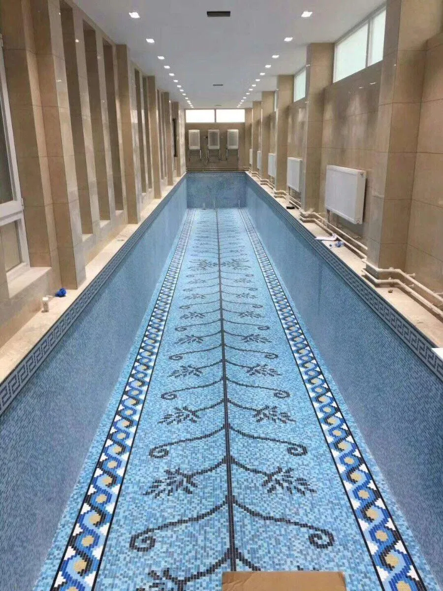 Glass Mosaic Pool Tile Art 1