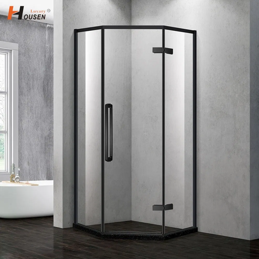 Factory High Quality High End Hinged Frameless Glass Shower Enclosure