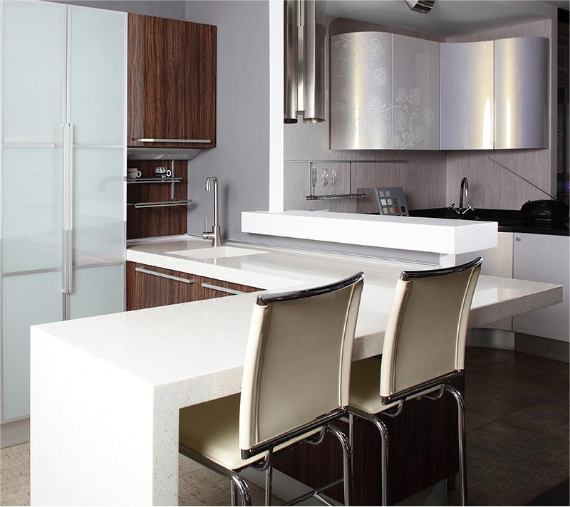 Factory Wholesale Countertops in Quartz Corian Solid Surface Granite Terrazzo Kitchen Island with Stove Top Kitchen Top Cabinets Kitchen Counter Top