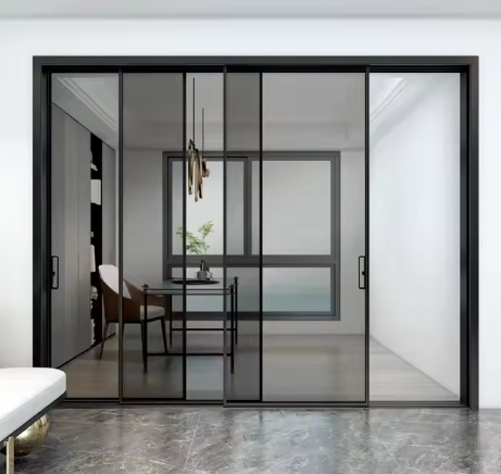 Wholesale Price Aluminum Modern Main Wrought Iron Double Single Gate Garage Sliding Entrance Glass Security Front Metal Interior Exterior New Pivot Steel Door