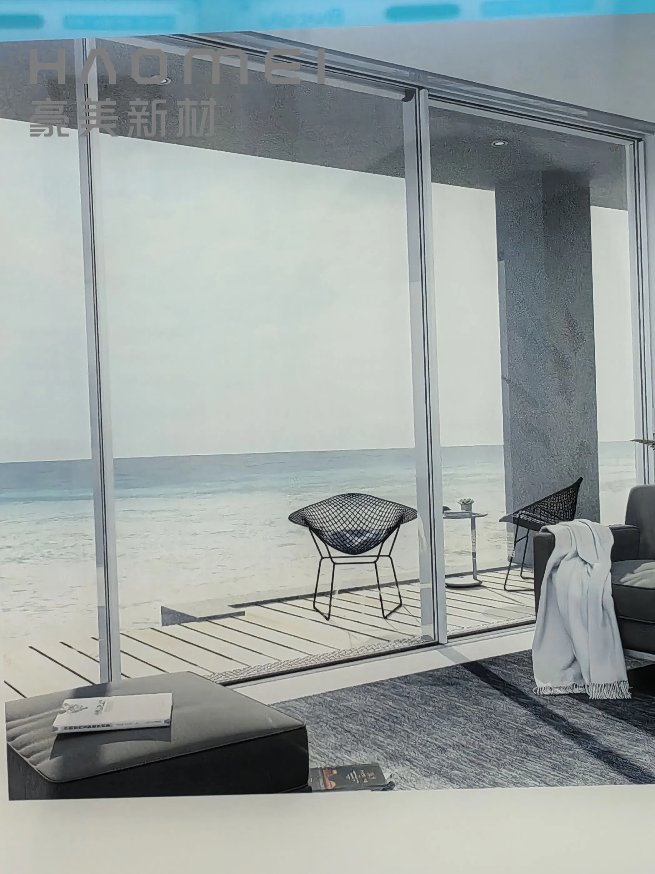 Aluminum Extrusion Frame of Windows and Doors Section with Tempered Glass