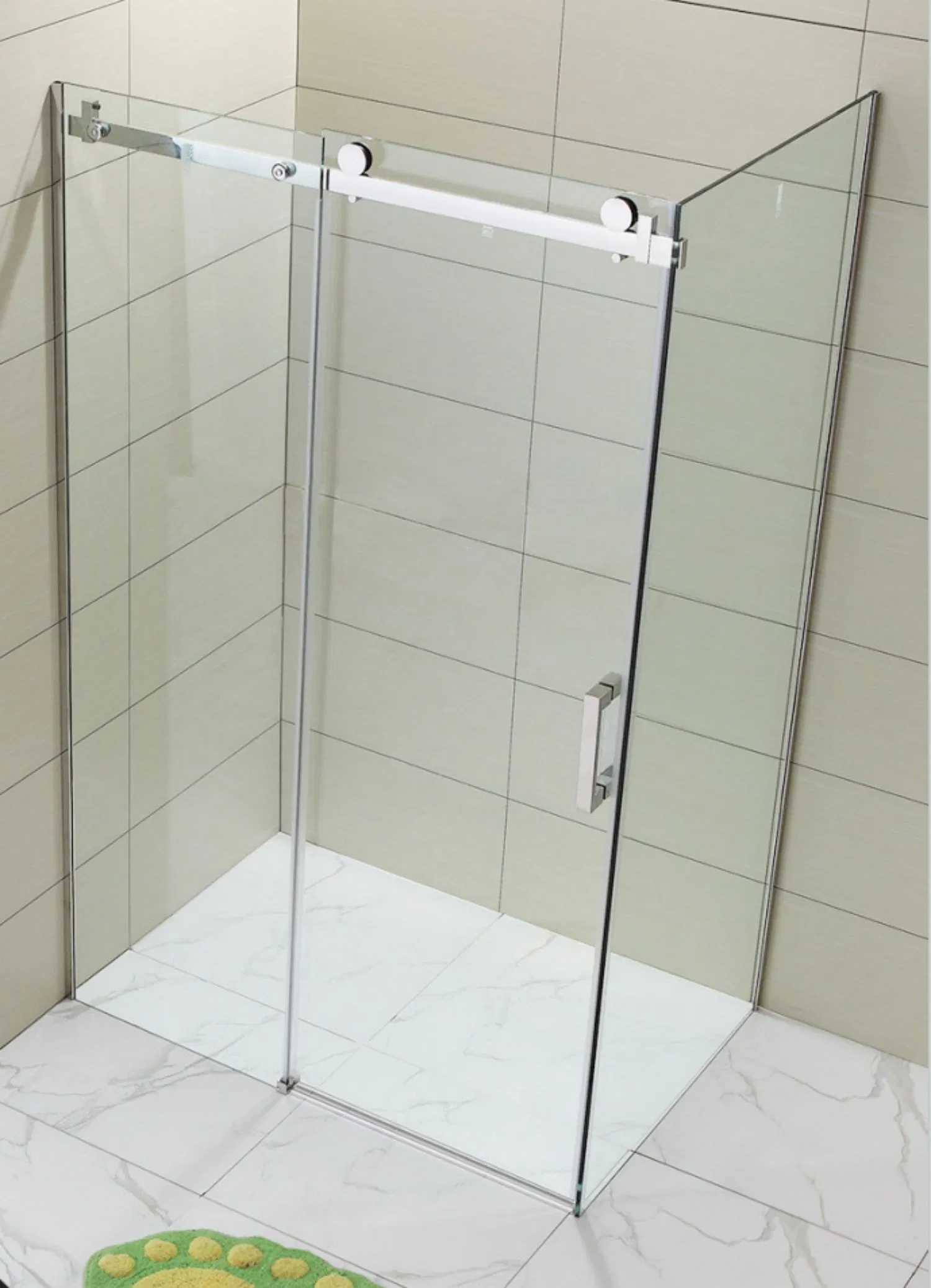 Classic Design Frameless Big Roller Sliding Glass Shower Enclosure