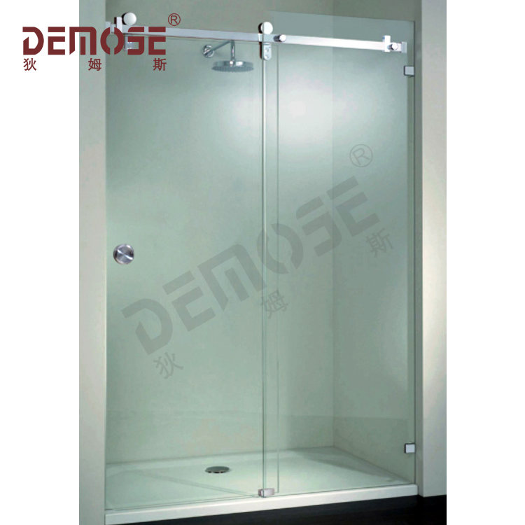 Luxury Modern Bathroom Frameless Glass Shower Enclosure with Sliding Door Stainless Steel